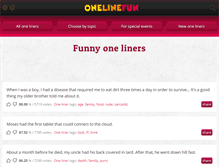 Tablet Screenshot of onelinefun.com